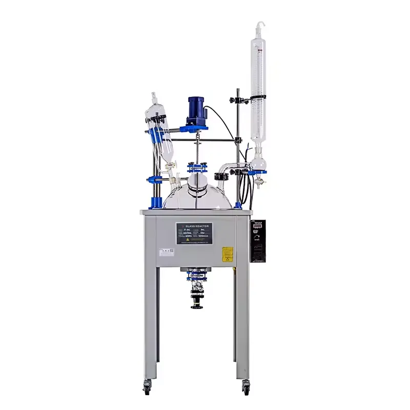 히터가 통합된 단층 유리 반응기